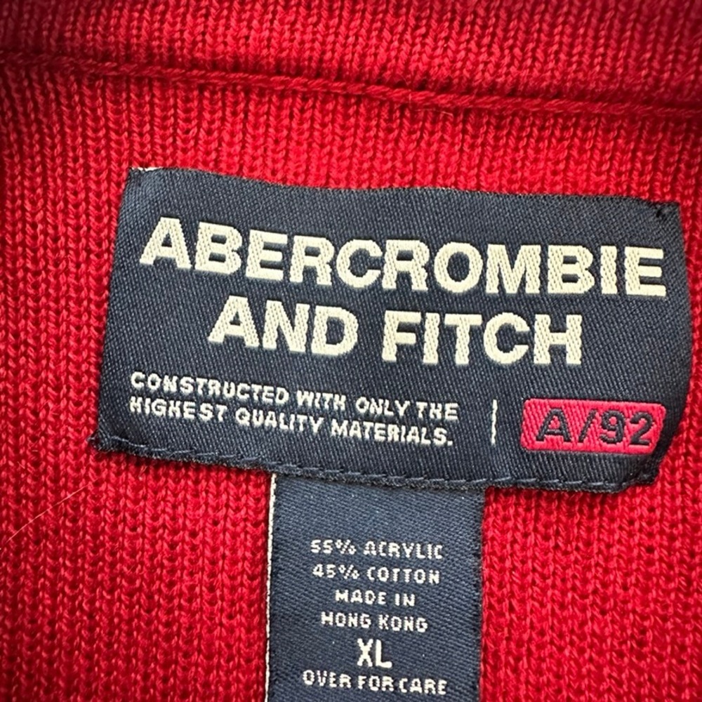 Vintage Abercrombie & Fitch Mens Sweater Size XL V Neck Stripe Y2K 90s‎ - Picture 5 of 7